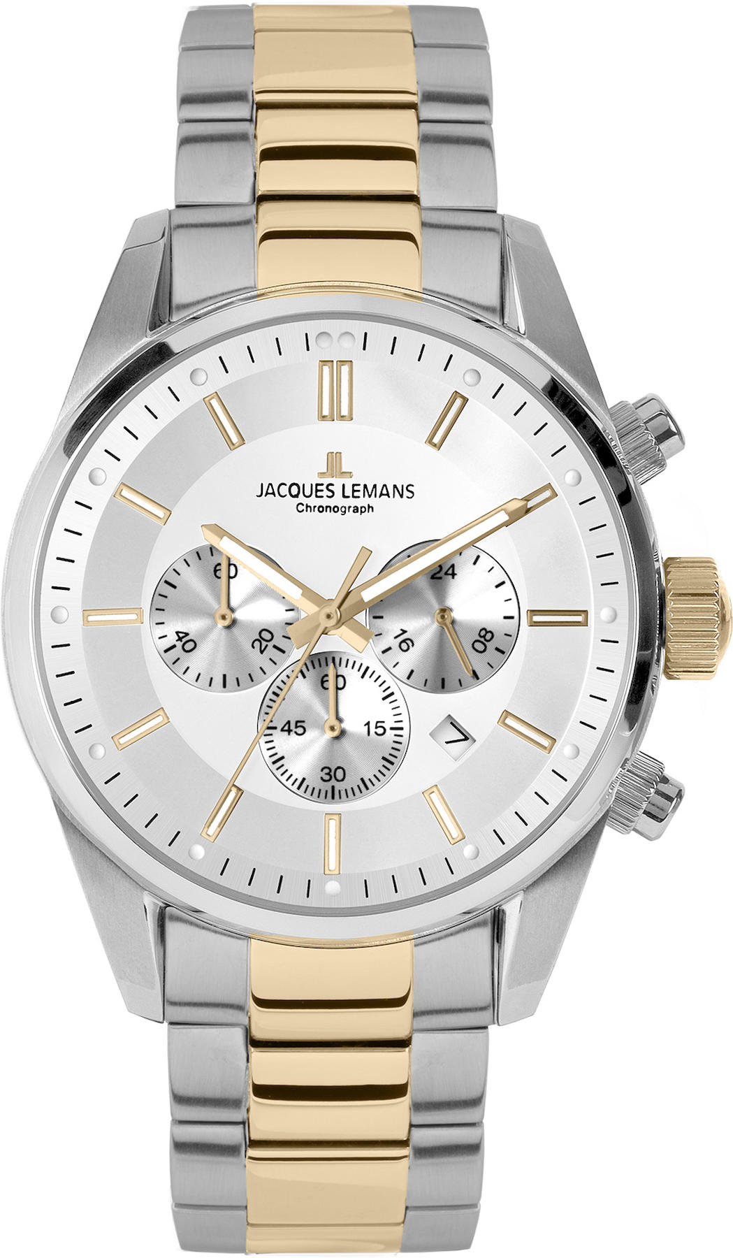 Jacques Lemans 42-6.1H Takvimli 42 mm Çelik Kordon Analog Kol Saati
