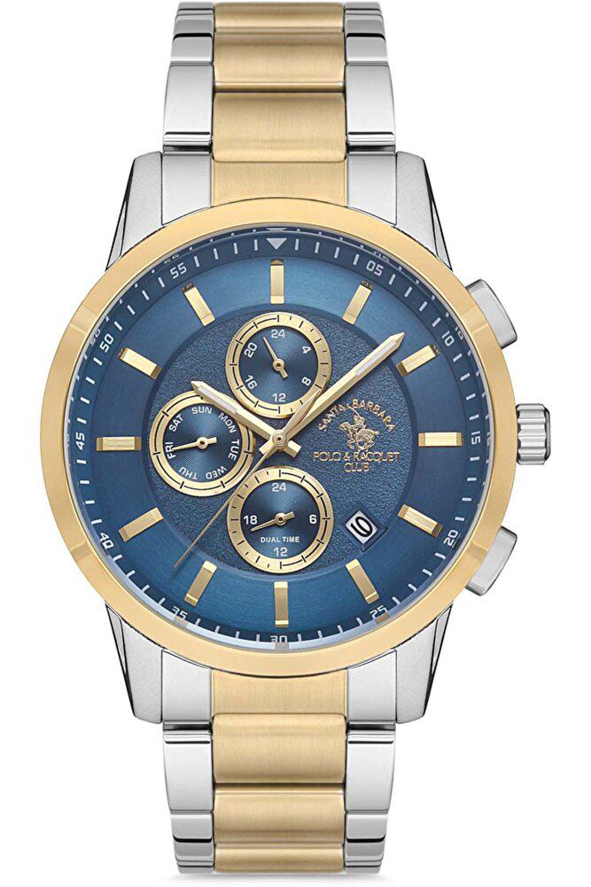 Santa Barbara Polo & Racquet Club SB.1.10170.3 Takvimli 44 mm Metal Kordon Analog Erkek Kol Saati