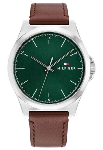 Tommy Hilfiger TH1710602 Takvimli 44 mm Kahverengi Deri Kordon Analog Erkek Kol Saati