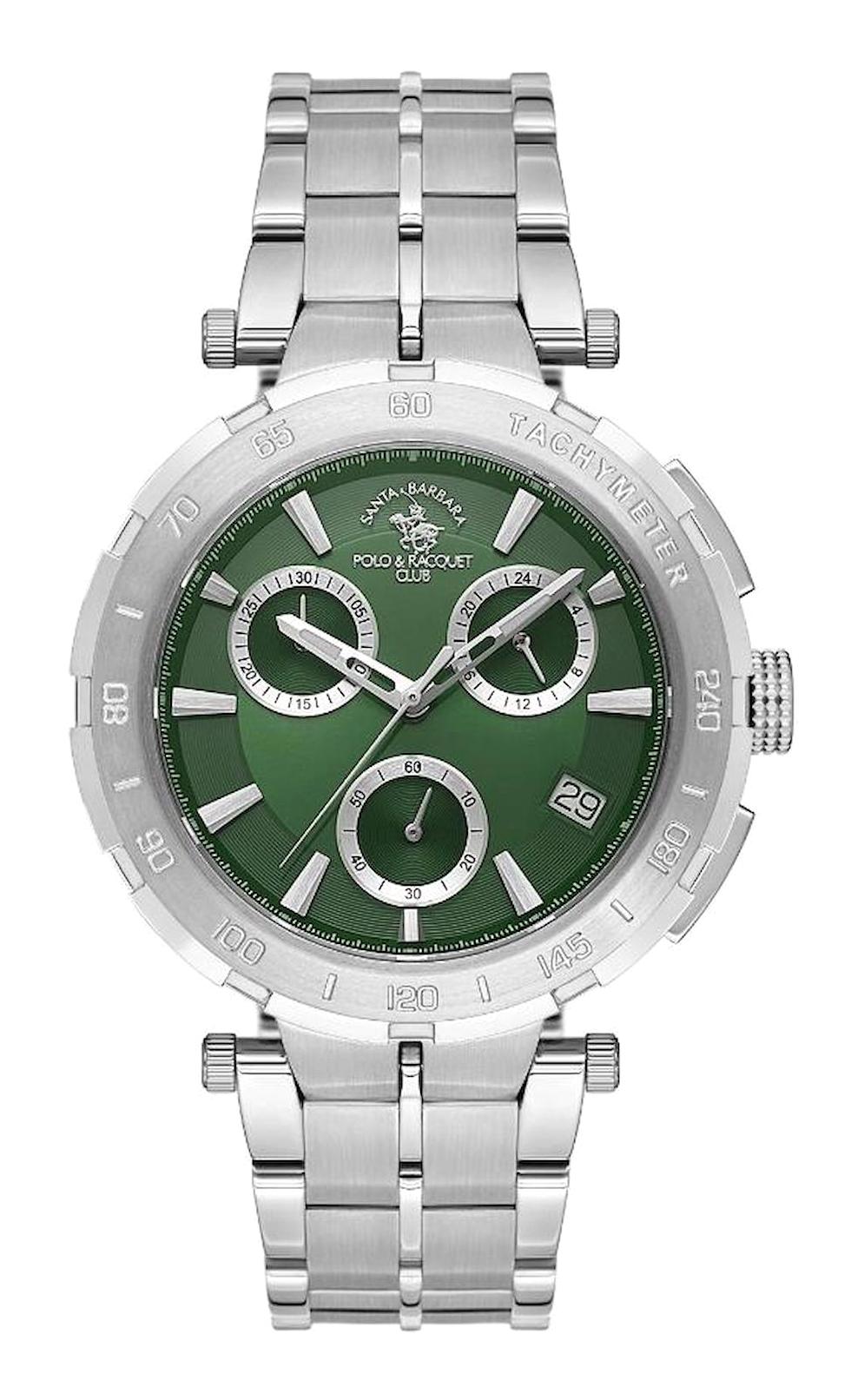 Santa Barbara Polo & Racquet Club SB.1.10567.3 Takvimli 43 mm Çelik Kordon Analog Erkek Kol Saati