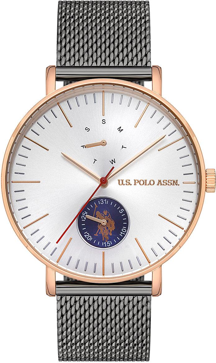 U.S. Polo Assn USPA1046-03 Takvimli 42 mm Füme Çelik Kordon Analog Kol Saati
