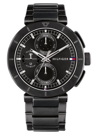 Tommy Hilfiger TH1792119 44 mm Siyah Çelik Kordon Analog Erkek Kol Saati