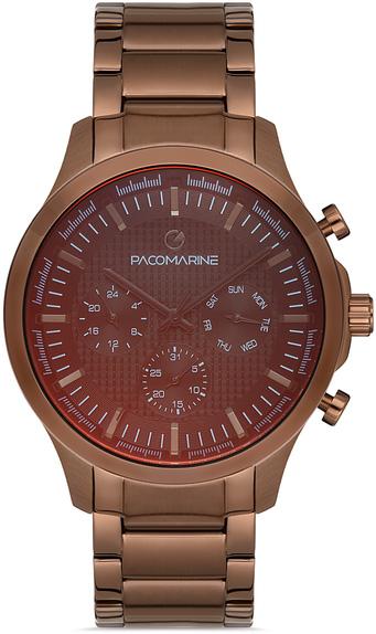 Pacomarine PM.51221.04 Takvimli 42 mm Rose Gold Çelik Kordon Analog Erkek Kol Saati