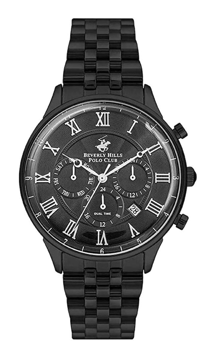 Beverly Hills Polo Club BP3237X650 Takvimli 42 mm Siyah Plastik Kordon Analog Erkek Kol Saati