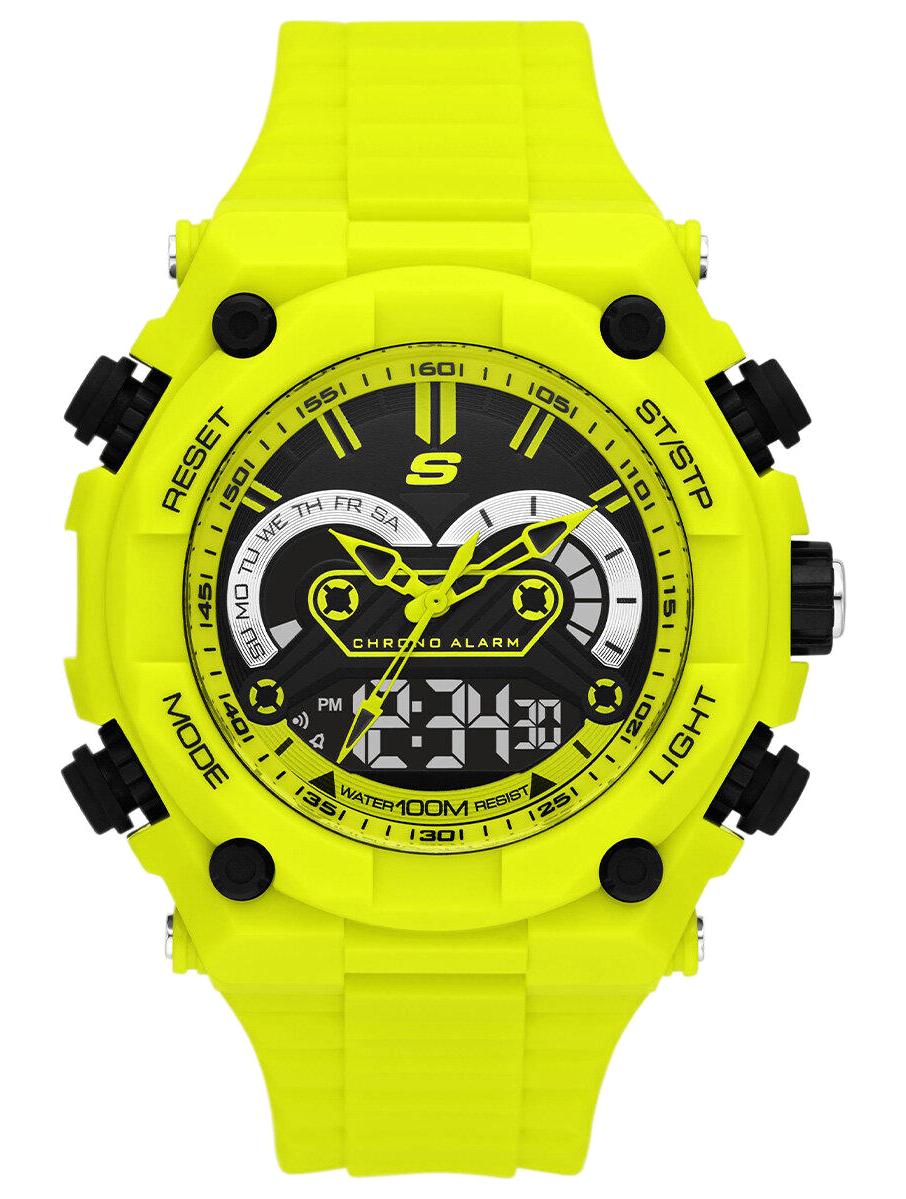 Skechers SR1161 Takvimli 50 mm Yeşil Plastik Kordon Analog Erkek Kol Saati