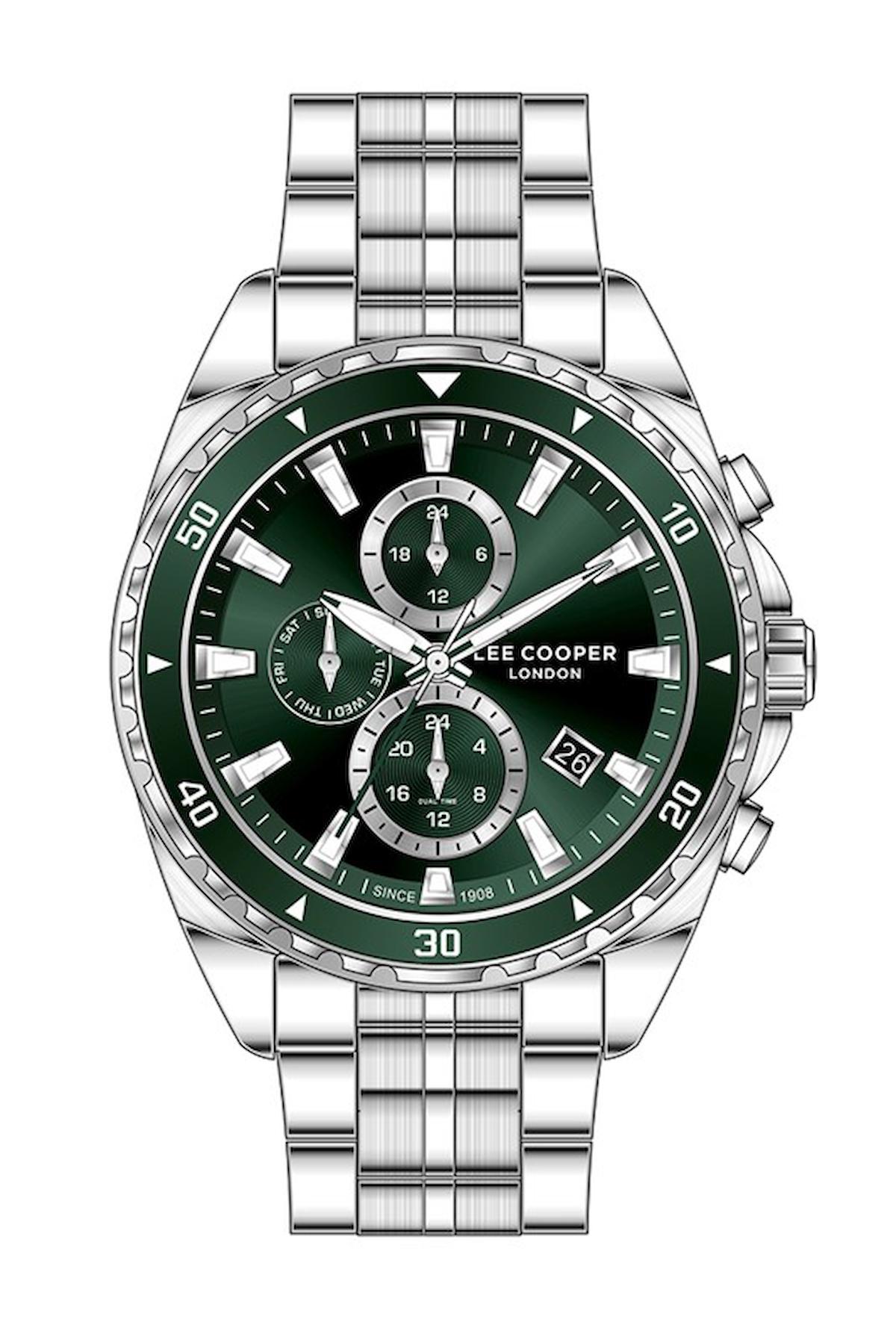 Lee Cooper LC07515.370-NM Takvimli 43 mm Çelik Kordon Analog Erkek Kol Saati