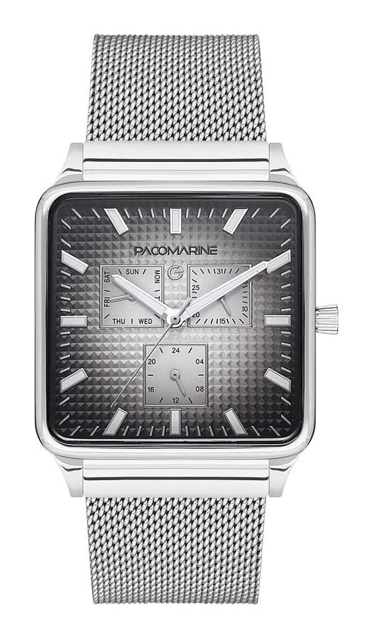 Pacomarine PM.61219.03 Takvimli 36 mm Çelik Kordon Analog Erkek Kol Saati