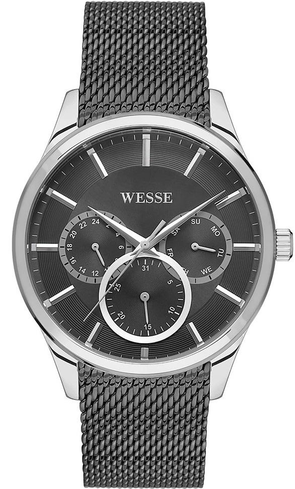 Wesse WWG206903 Pusulalı Takvimli 44 mm Antrasit Çelik Kordon Analog Erkek Kol Saati