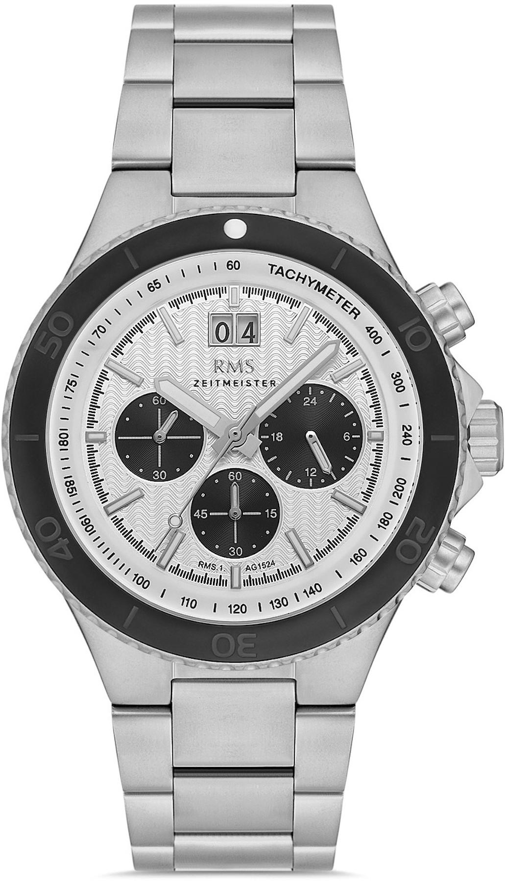 Romanson RMS.1.AG1524.02 Takvimli 44 mm Çelik Kordon Analog Kol Saati
