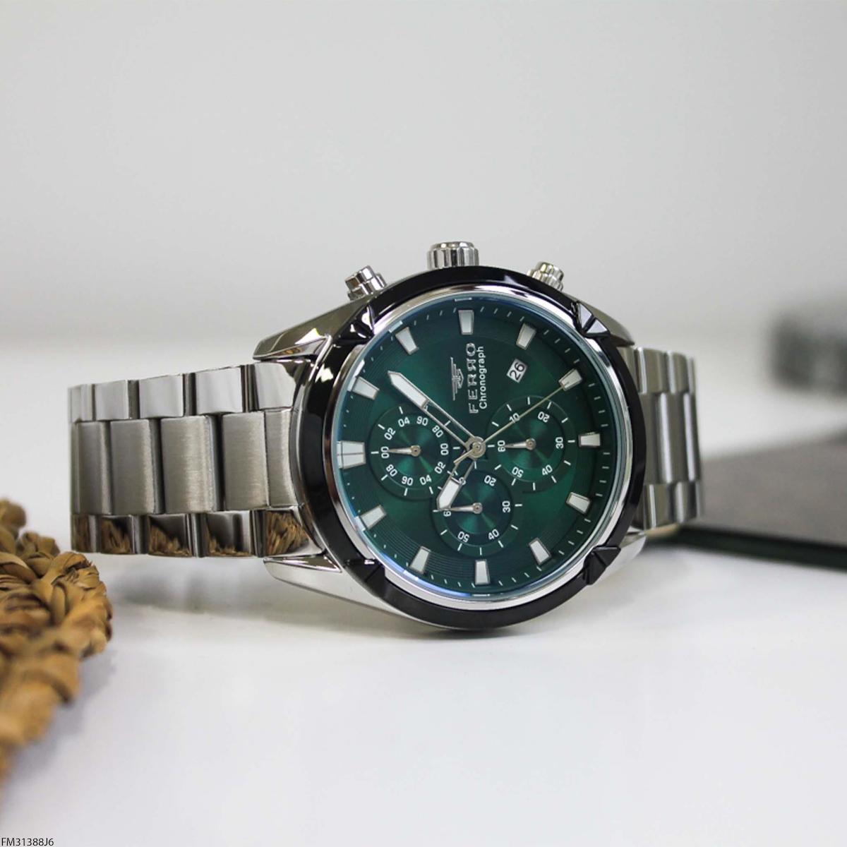 Ferro FM31388J6 Takvimli 45 mm Çelik Kordon Analog Erkek Kol Saati