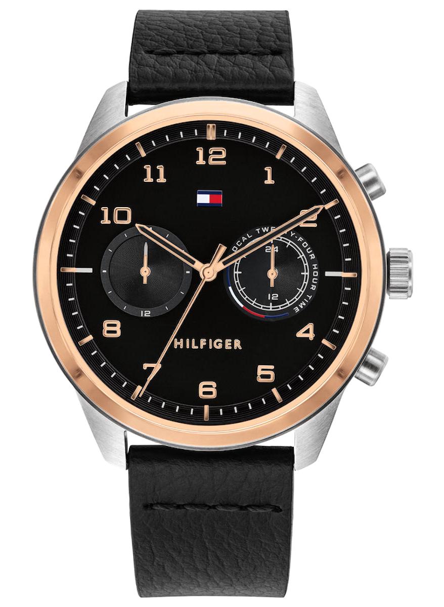 Tommy Hilfiger TH1791786 44 mm Siyah Deri Kordon Analog Erkek Kol Saati