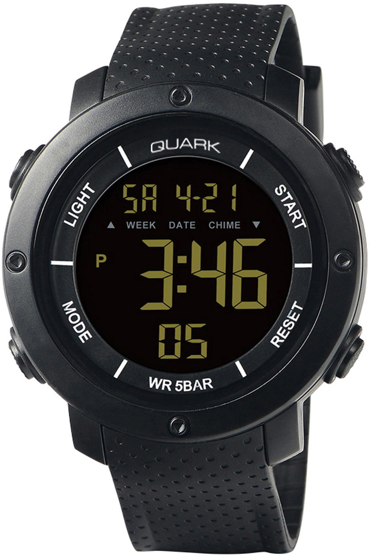 Quark QU-353GH-1 Takvimli 41 mm Siyah Silikon Kordon Analog Kol Saati