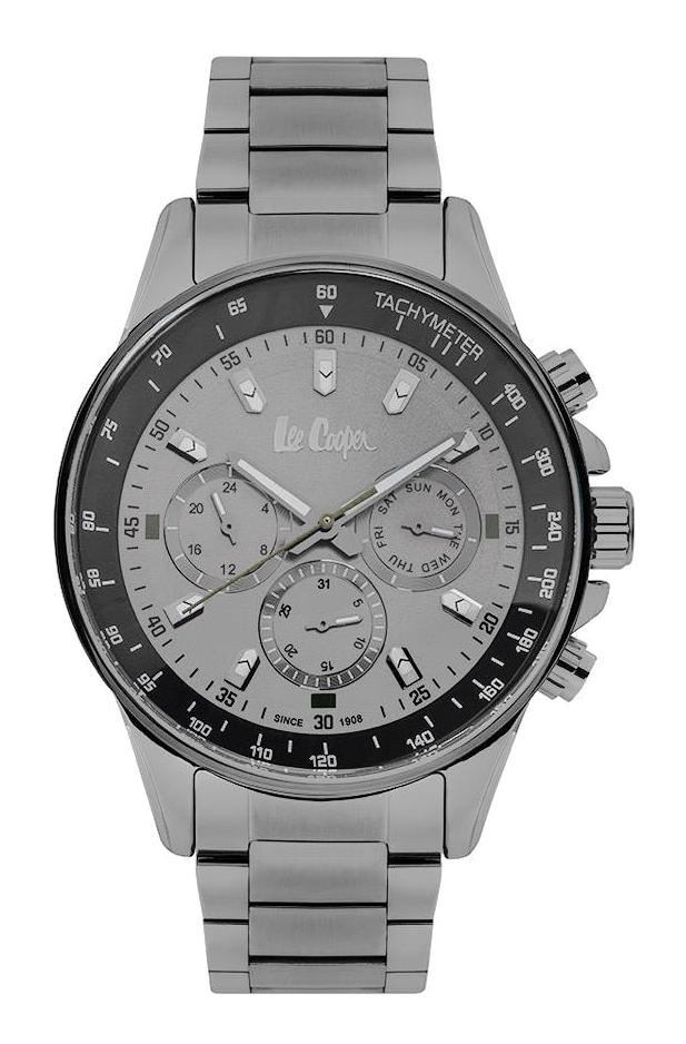 Lee Cooper LC06955.060 Takvimli 47 mm Titanyum Çelik Kordon Analog Erkek Kol Saati