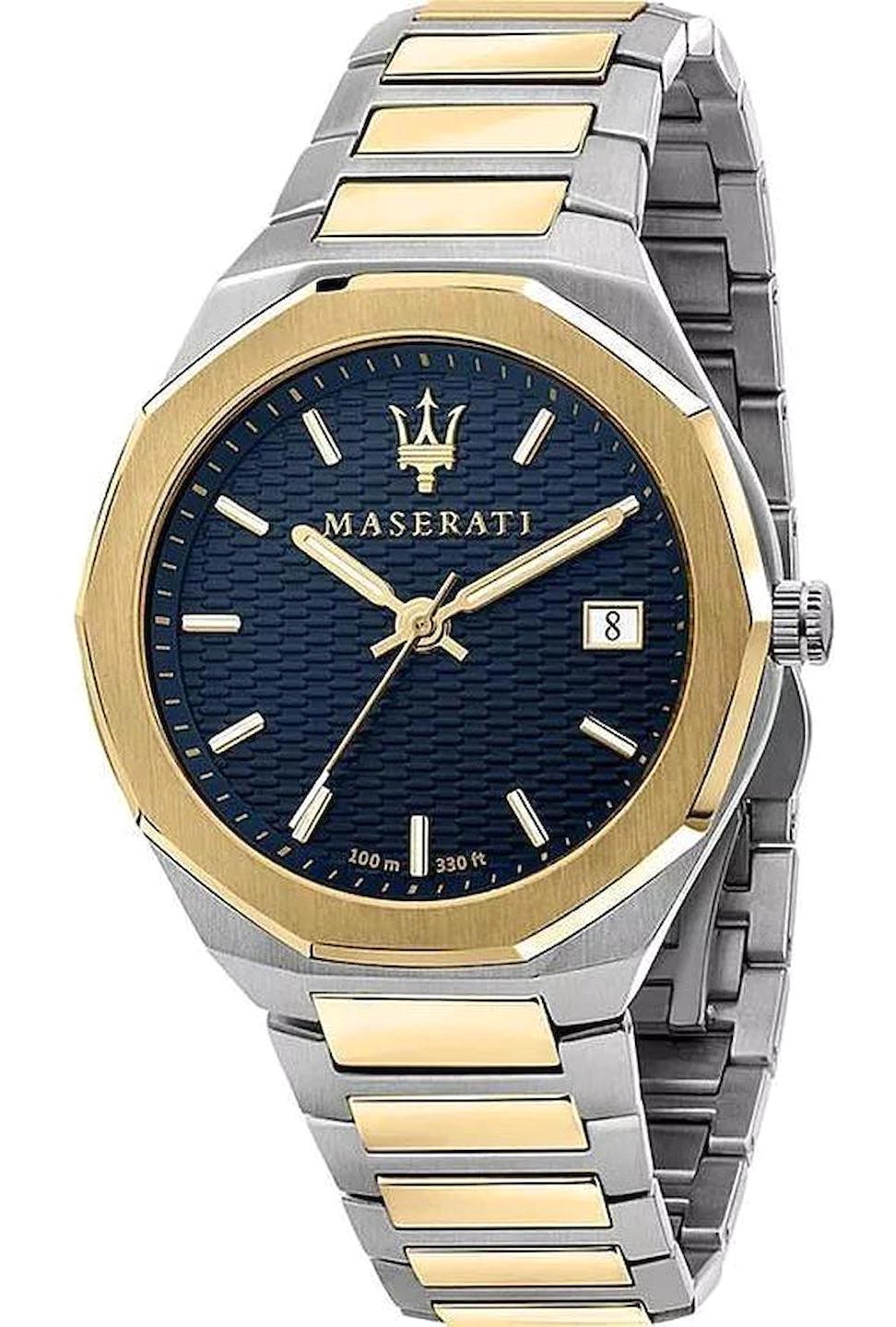 Maserati R8853142008 Takvimli 44 mm Altın-Çelik Kordon Analog Erkek Kol Saati