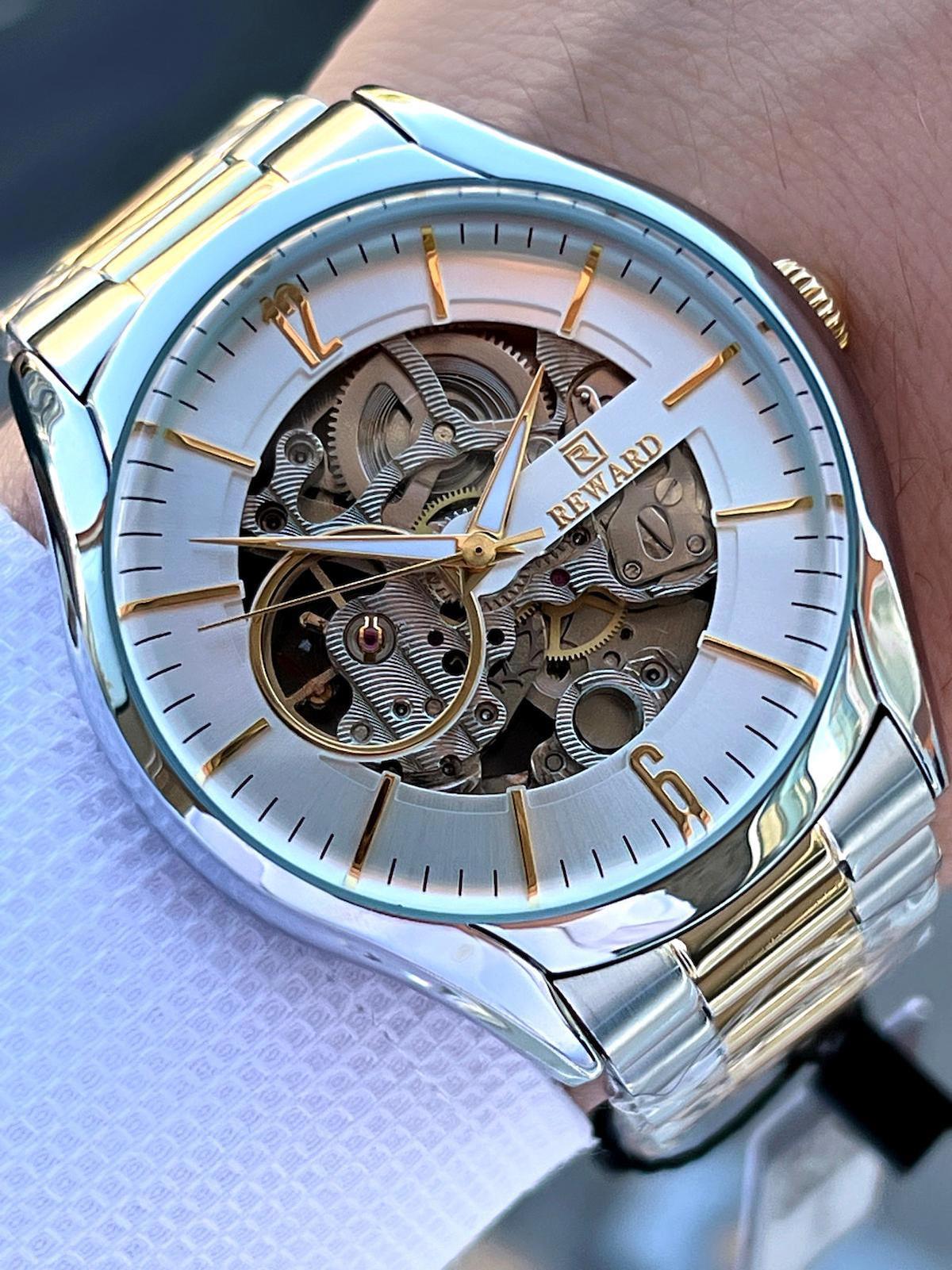 Reward EA.144578 45 mm Altın-Çelik Kordon Analog Erkek Kol Saati