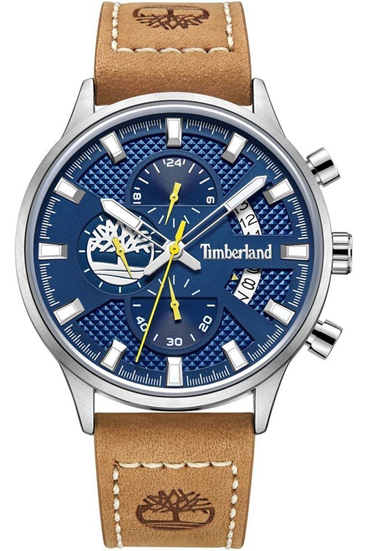 Timberland TDWGF2181801 Takvimli 42 mm Kahverengi Deri Kordon Analog Erkek Kol Saati