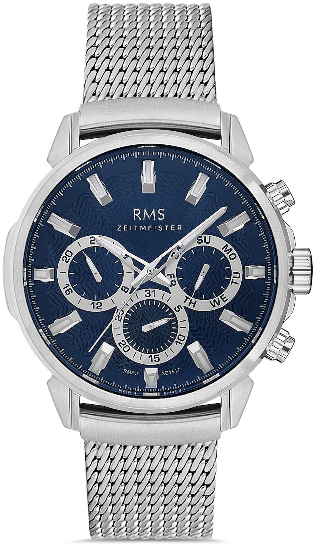 Romanson RMS.1.AG1517.03 Takvimli 42 mm Çelik Kordon Analog Kol Saati