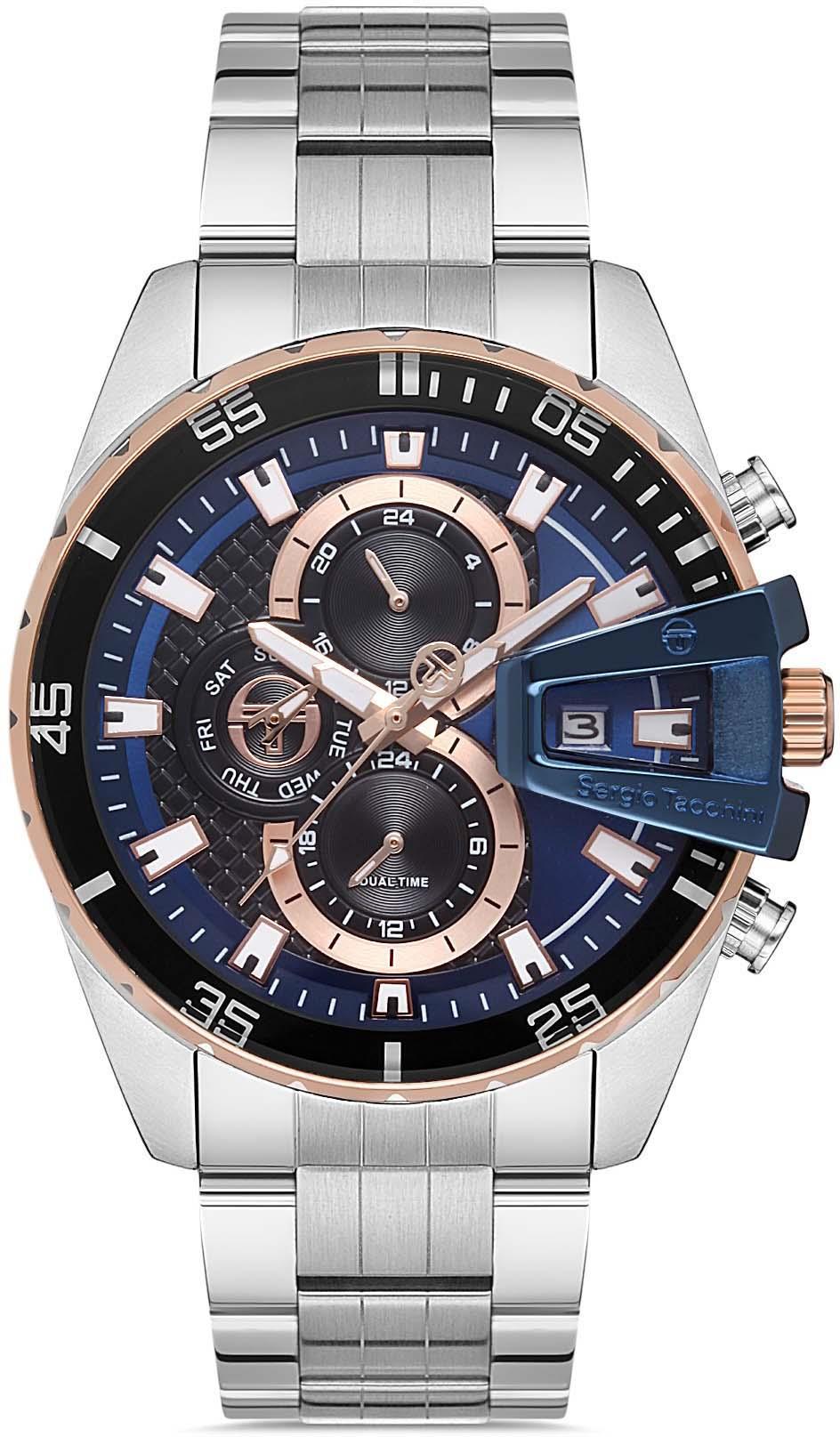 Sergio Tacchini ST.1.10171.5 Takvimli 44 mm Çelik Kordon Analog Erkek Kol Saati