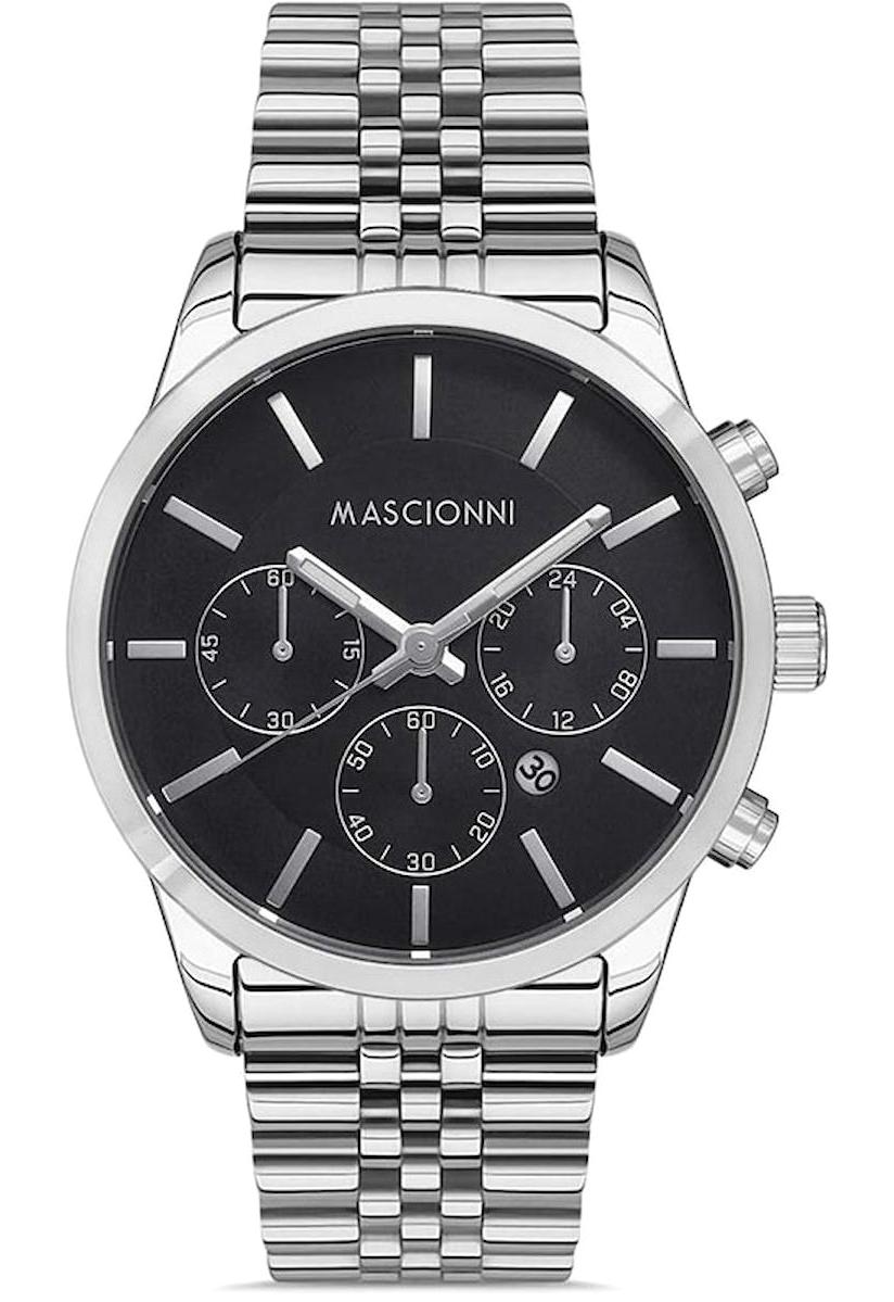 Mascionni M.1.1183.02 Takvimli 40-45 mm Çelik Kordon Analog Erkek Kol Saati