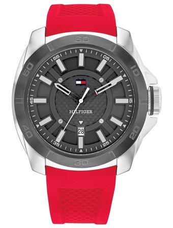 Tommy Hilfiger TH1792135 Takvimli 44 mm Kırmızı Çelik Kordon Analog Erkek Kol Saati