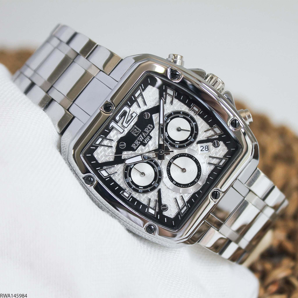 Reward RWA145984 Takvimli 43 mm Çelik Kordon Analog Erkek Kol Saati