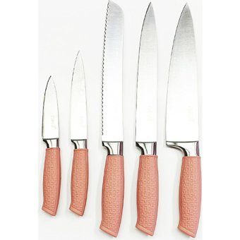 Neva N2591 Rose Chocolate Bıçak Seti & Kesme Tablası İkili Set