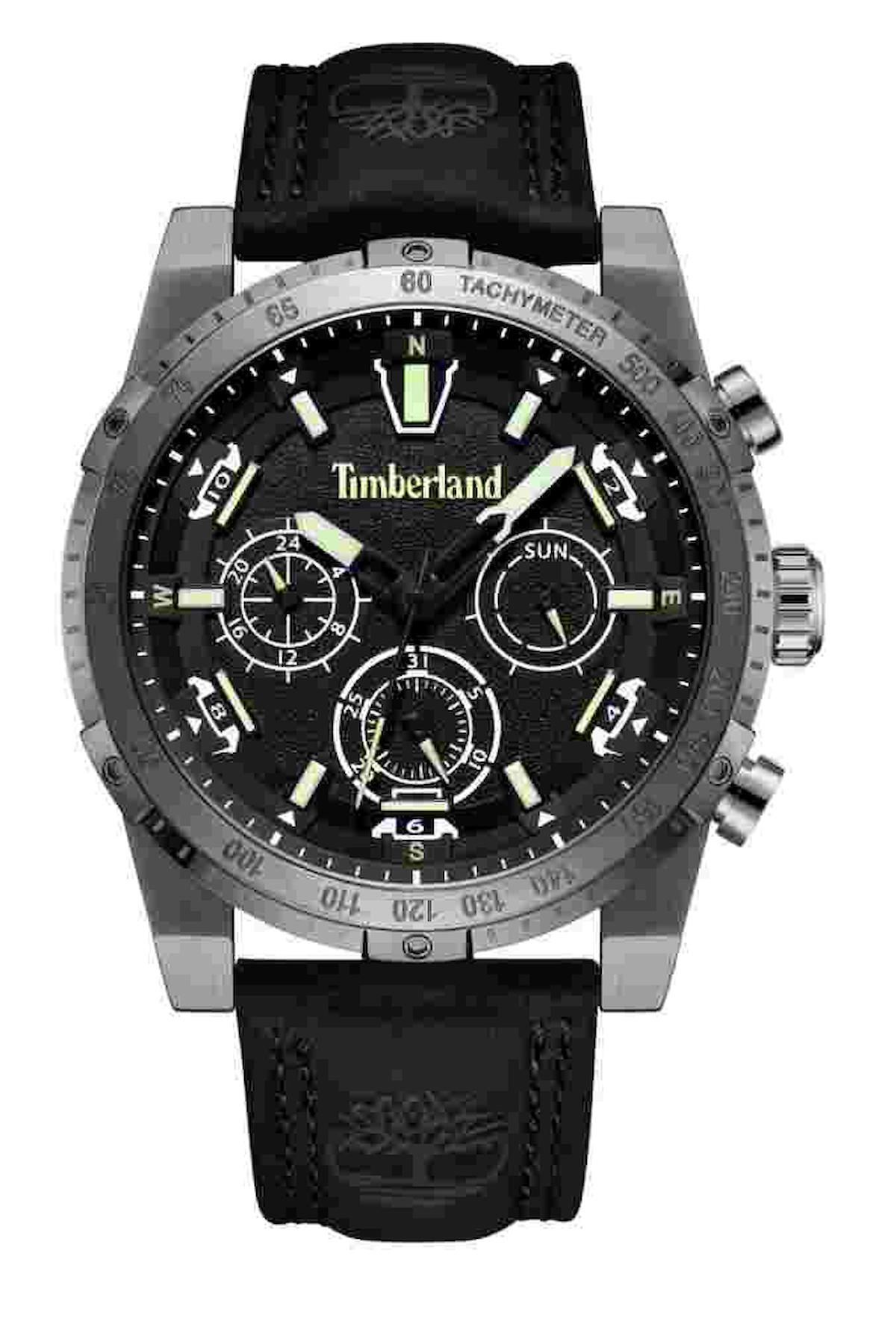Timberland TDWGF2230401 Takvimli 44 mm Altın Deri Kordon Analog Kol Saati
