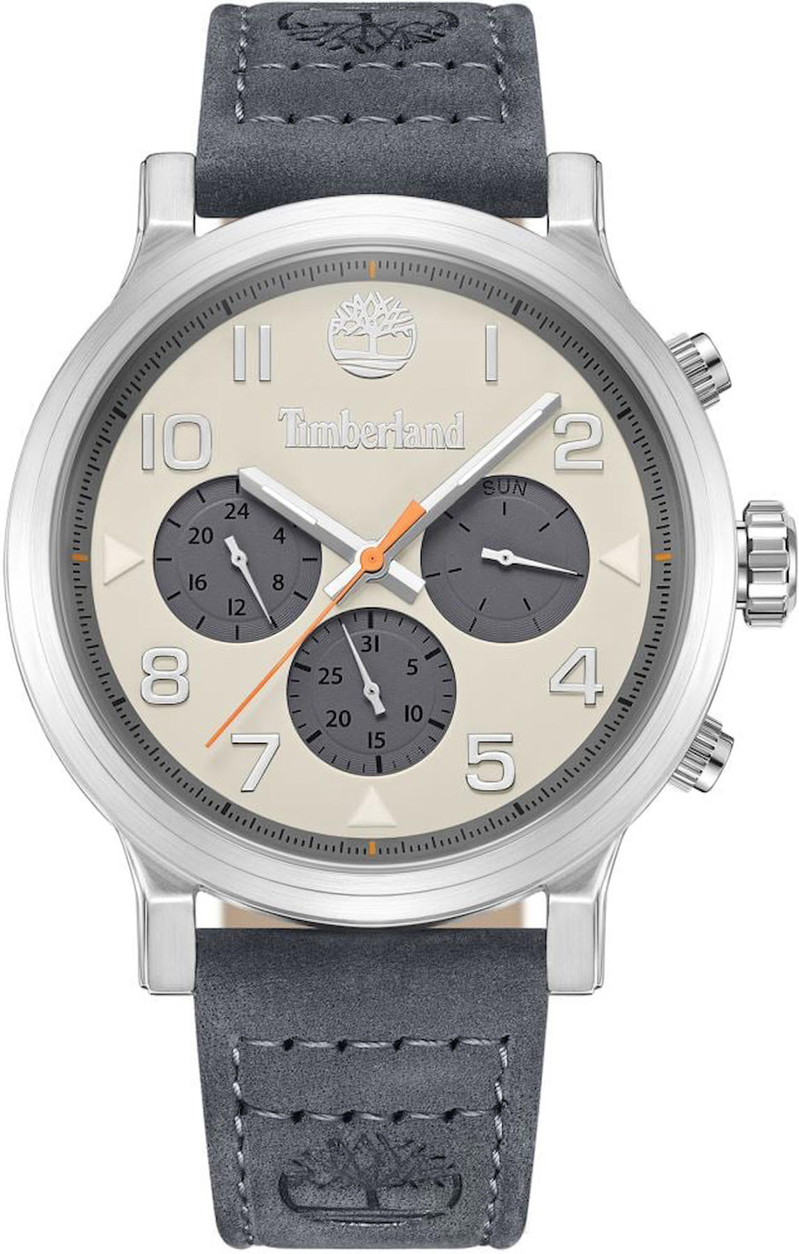Timberland TDWGF0028903 Takvimli 42 mm Gri Deri Kordon Analog Kol Saati