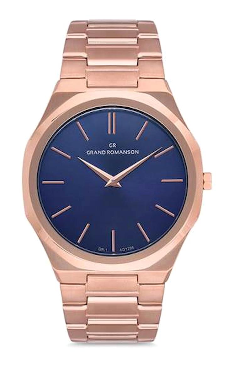 Grand Romanson GR.1.AG1296.07 43 mm Rose Gold Çelik Kordon Analog Erkek Kol Saati