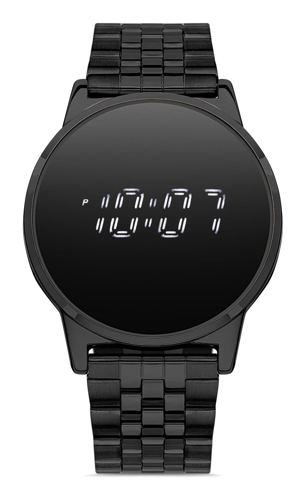 Padam Paris PDMS60 Takvimli 40 mm Siyah Metal Kordon Dijital Erkek Kol Saati