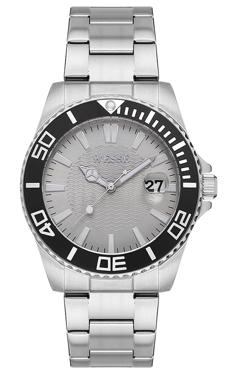 Best My Silver WWG207103 Takvimli 42 mm Çelik Kordon Analog Erkek Kol Saati