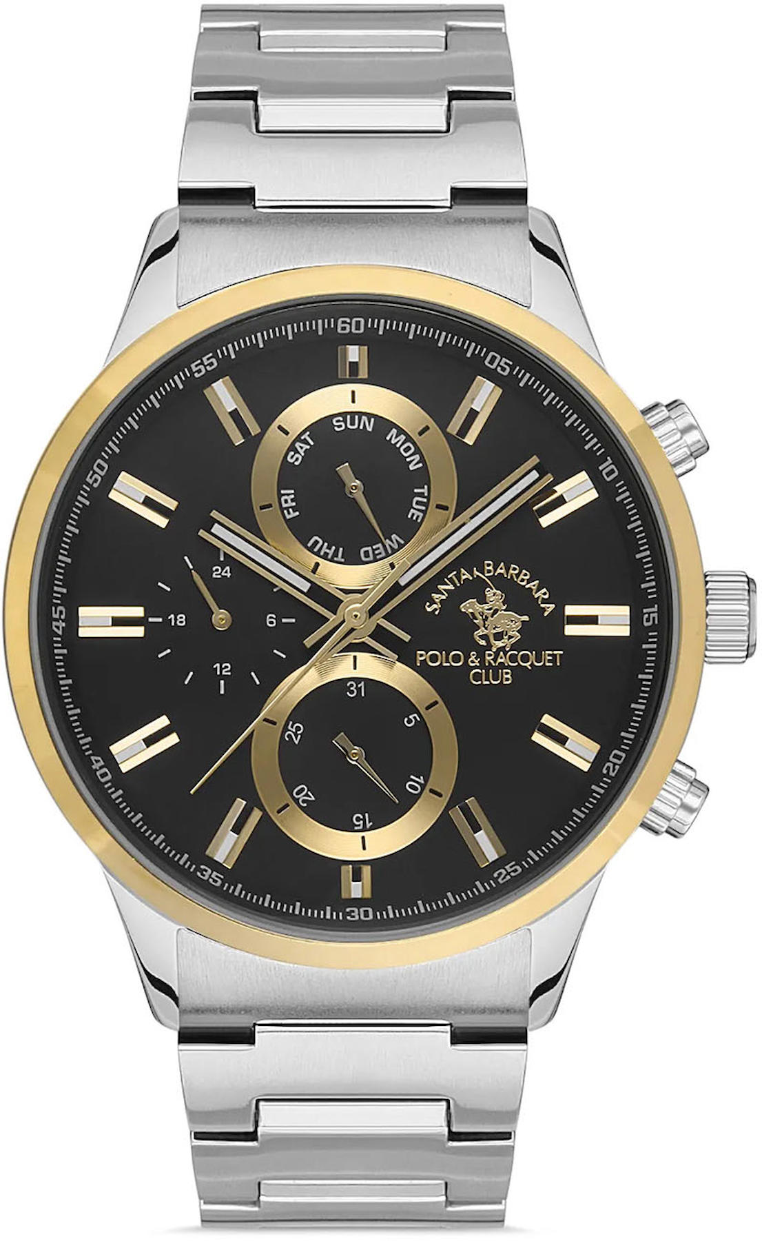 Santa Barbara Polo & Racquet Club SB.1.10388.5 Takvimli 44 mm Çelik Kordon Analog Kol Saati