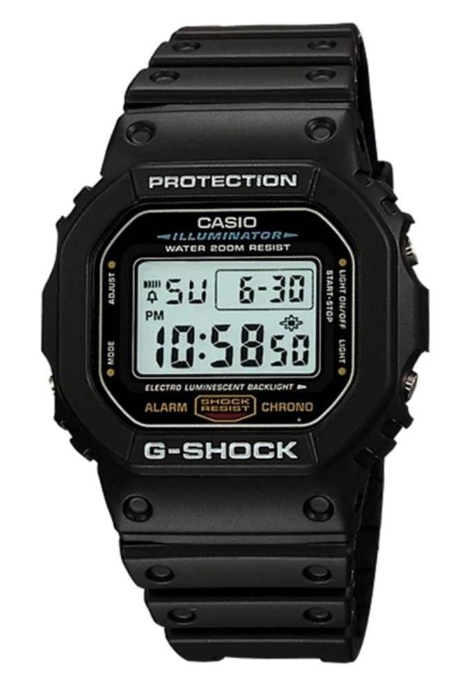 Casio DW-5600E-1VDF Takvimli 43 mm Siyah Çelik Kordon Dijital Kol Saati