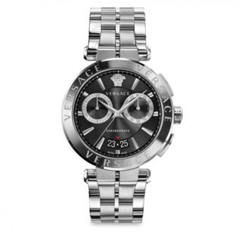 Versace VRSCVBR080017 Takvimli 45 mm Çelik Kordon Analog Erkek Kol Saati