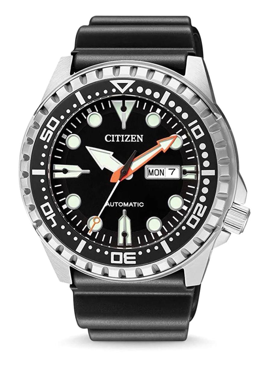 Citizen NH8380-15E Takvimli Siyah Silikon Kordon Analog Erkek Kol Saati