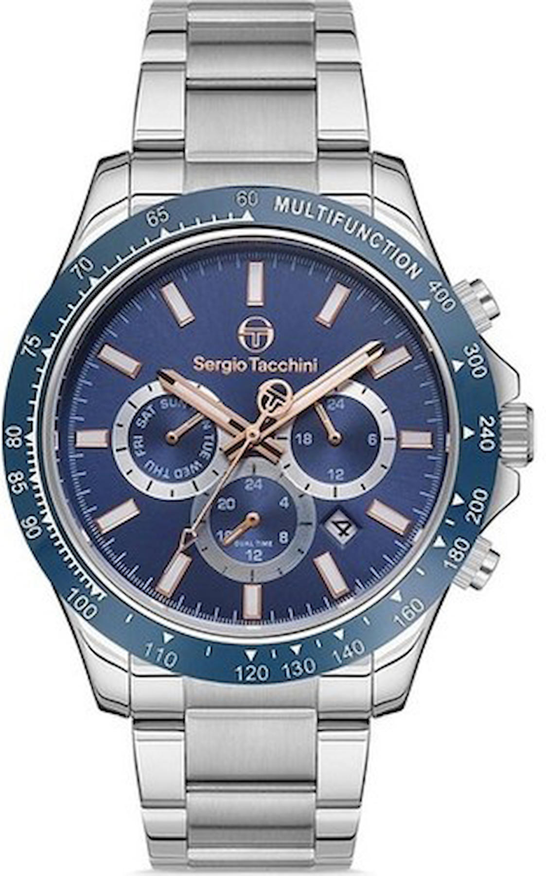 Sergio Tacchini ST.1.10241.3 Takvimli 44 mm Çelik Kordon Analog Kol Saati
