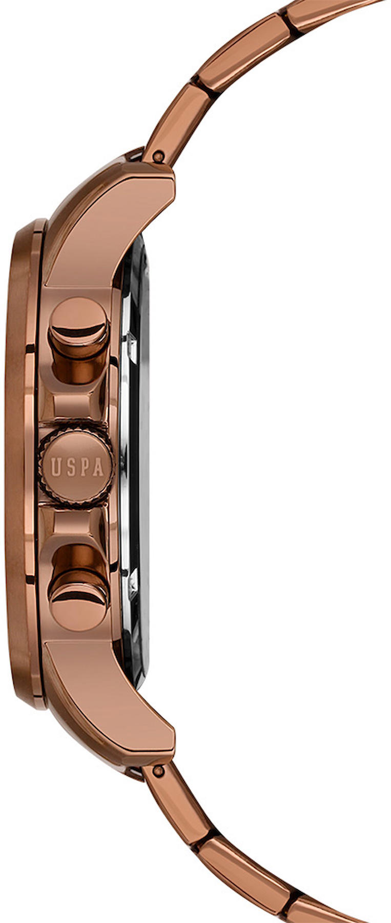 U.S. Polo Assn USPA1016-11 Takvimli 44 mm Kahverengi Çelik Kordon Analog Kol Saati