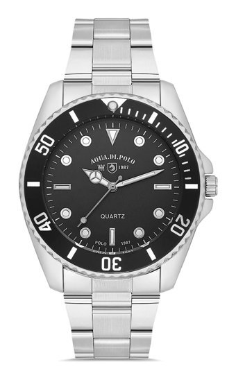 Aqua Di Polo APSR1-S0123-EM131 45 mm Çelik Kordon Analog Erkek Kol Saati