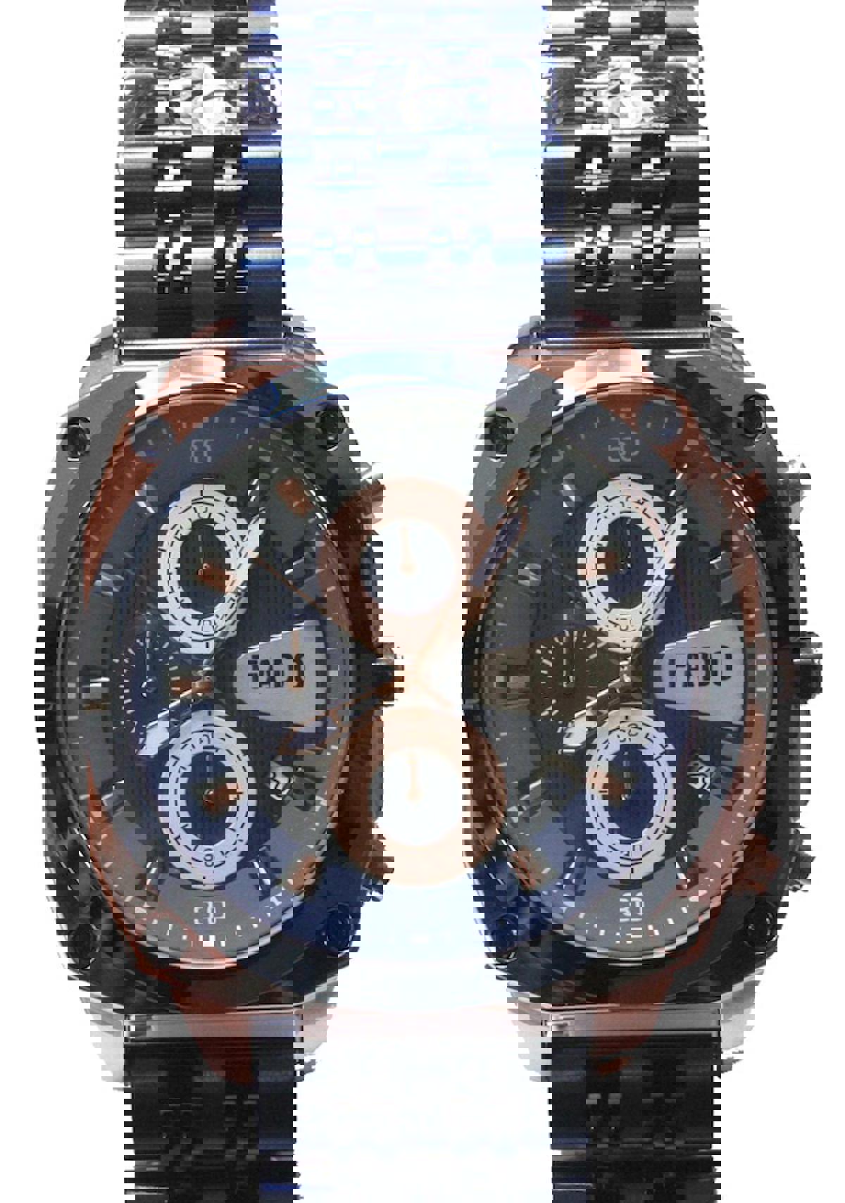 Fado RH0081 Takvimli Siyah Çelik Kordon Analog Erkek Kol Saati