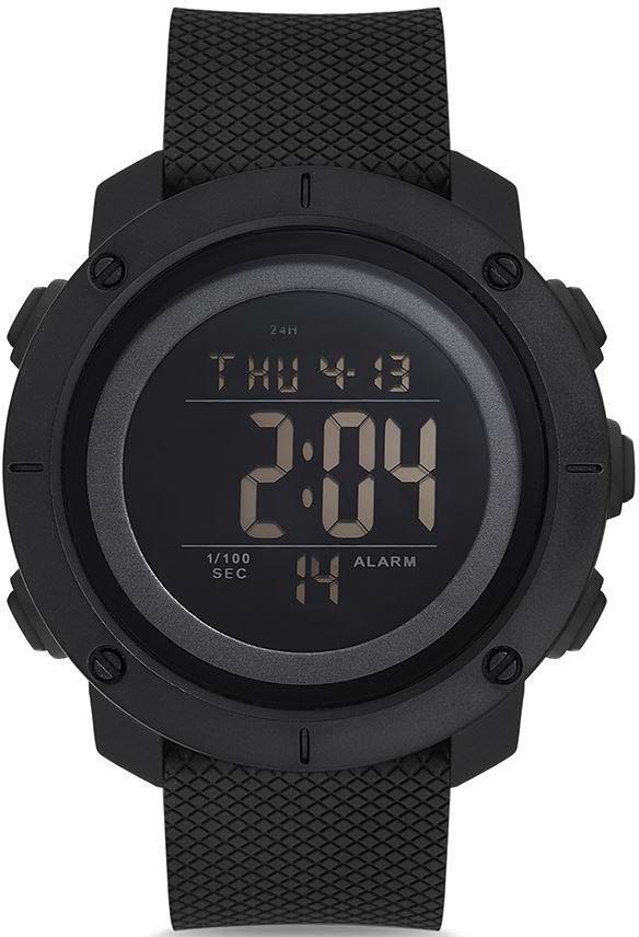Carrera CRR-M14SK26-DI01 Takvimli 46 mm Siyah Silikon Kordon Dijital Kol Saati