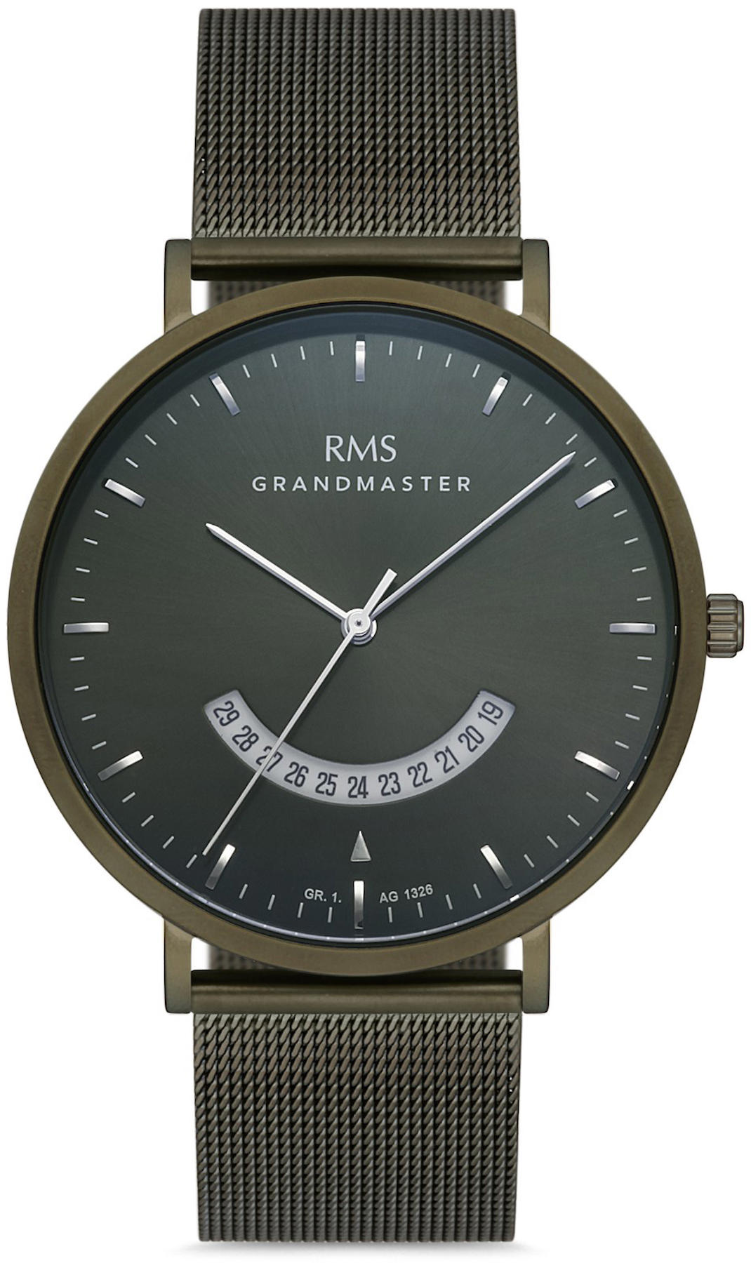 Romanson GR.1.AG1326.10 Takvimli 43 mm Yeşil Hasır Kordon Analog Kol Saati