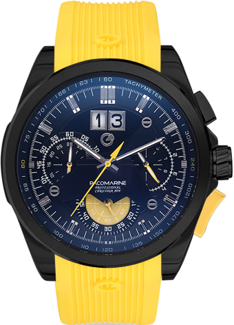 Pacomarine PM.51011.18 Takvimli 45-50 mm Sarı Silikon Kordon Analog Kol Saati