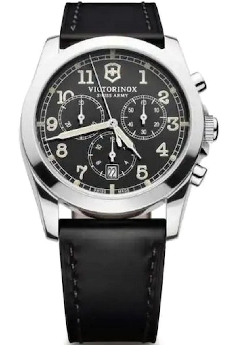 Victorinox Swiss Army 241588 Pusulalı Takvimli 40 mm Siyah Çelik Kordon Analog Kol Saati