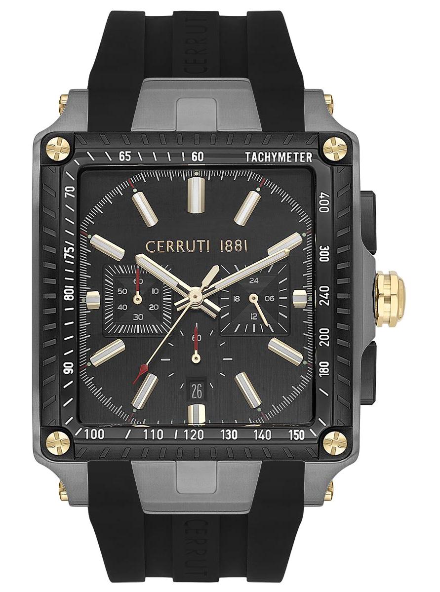 Cerruti 1881 CIWGO0018811 Takvimli Siyah Çelik Kordon Analog Erkek Kol Saati