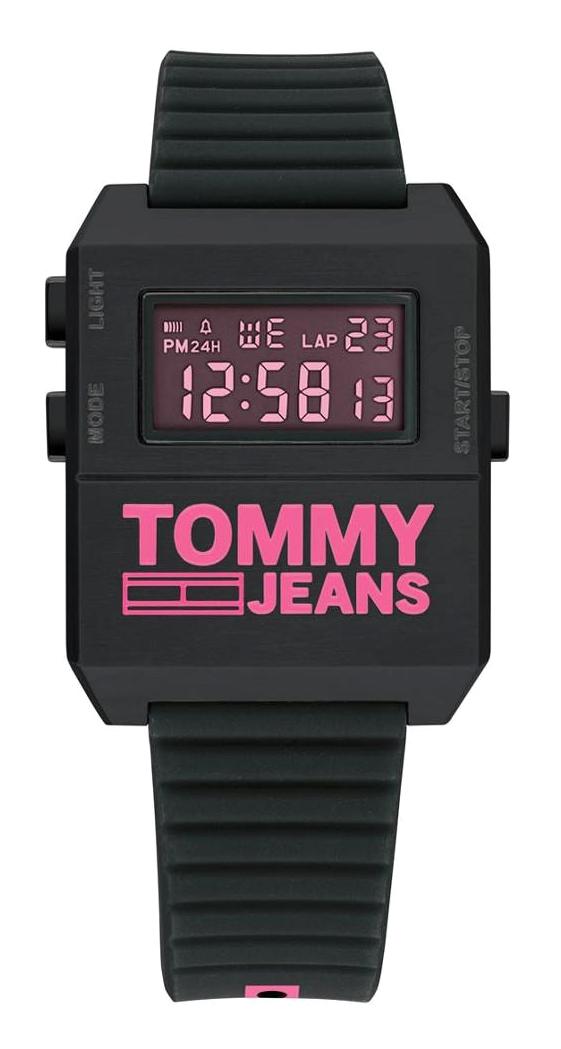 Tommy Hilfiger TH1791676 Takvimli 44 mm Siyah Silikon Kordon Dijital Erkek Kol Saati