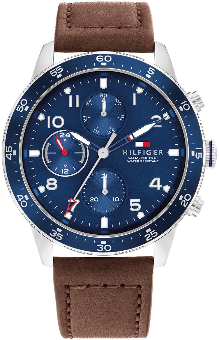 Tommy Hilfiger TH1791946 Takvimli 44 mm Kahverengi Deri Kordon Analog Erkek Kol Saati