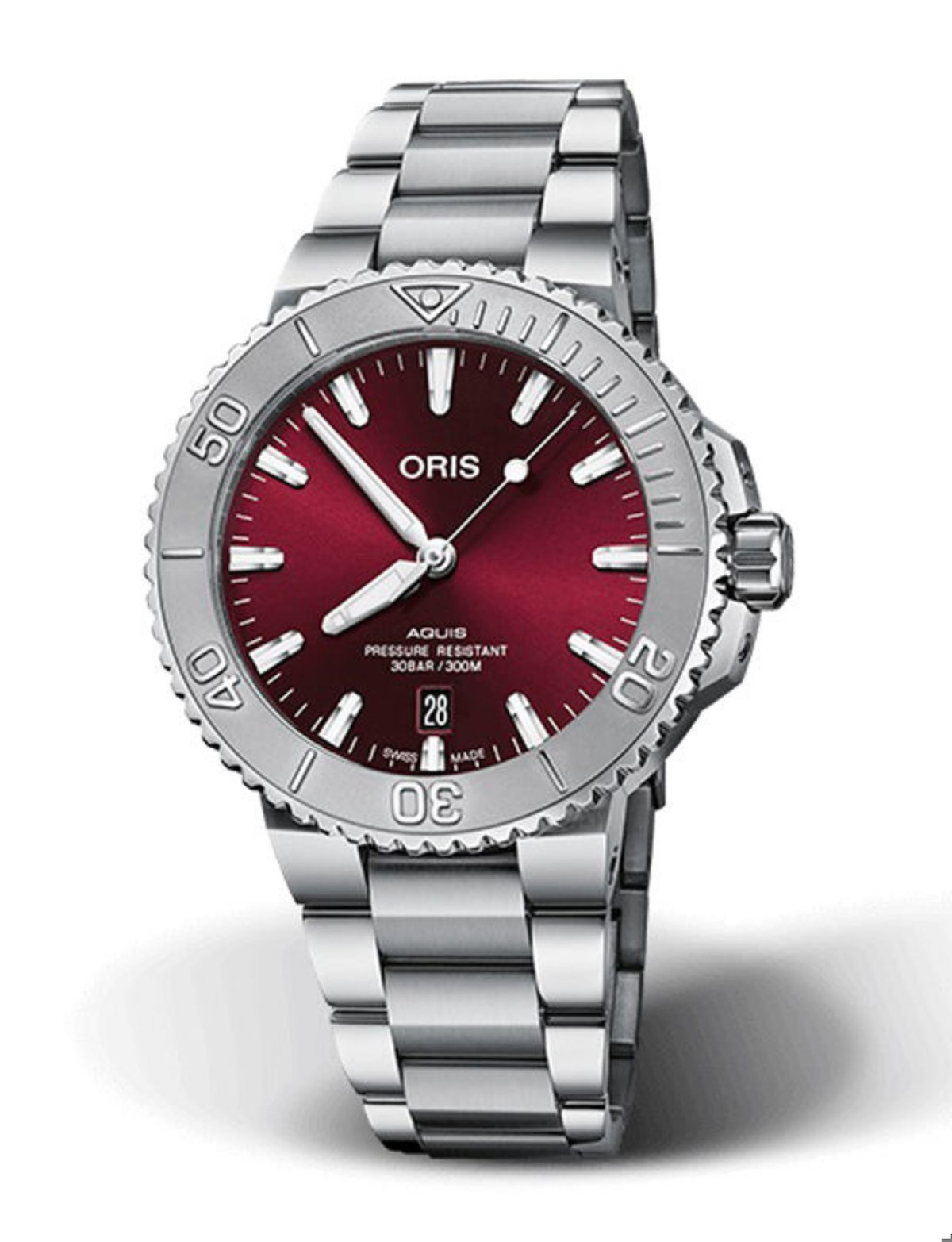 Oris Aquis Date Relief Takvimli Çelik Kordon Analog Kol Saati