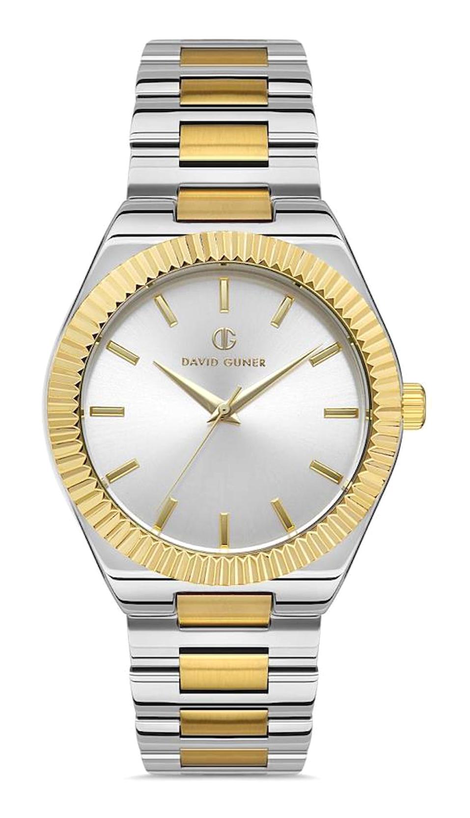 David Guner DG-8408GA-D1 Takvimli 42 mm Çelik Kordon Analog Erkek Kol Saati