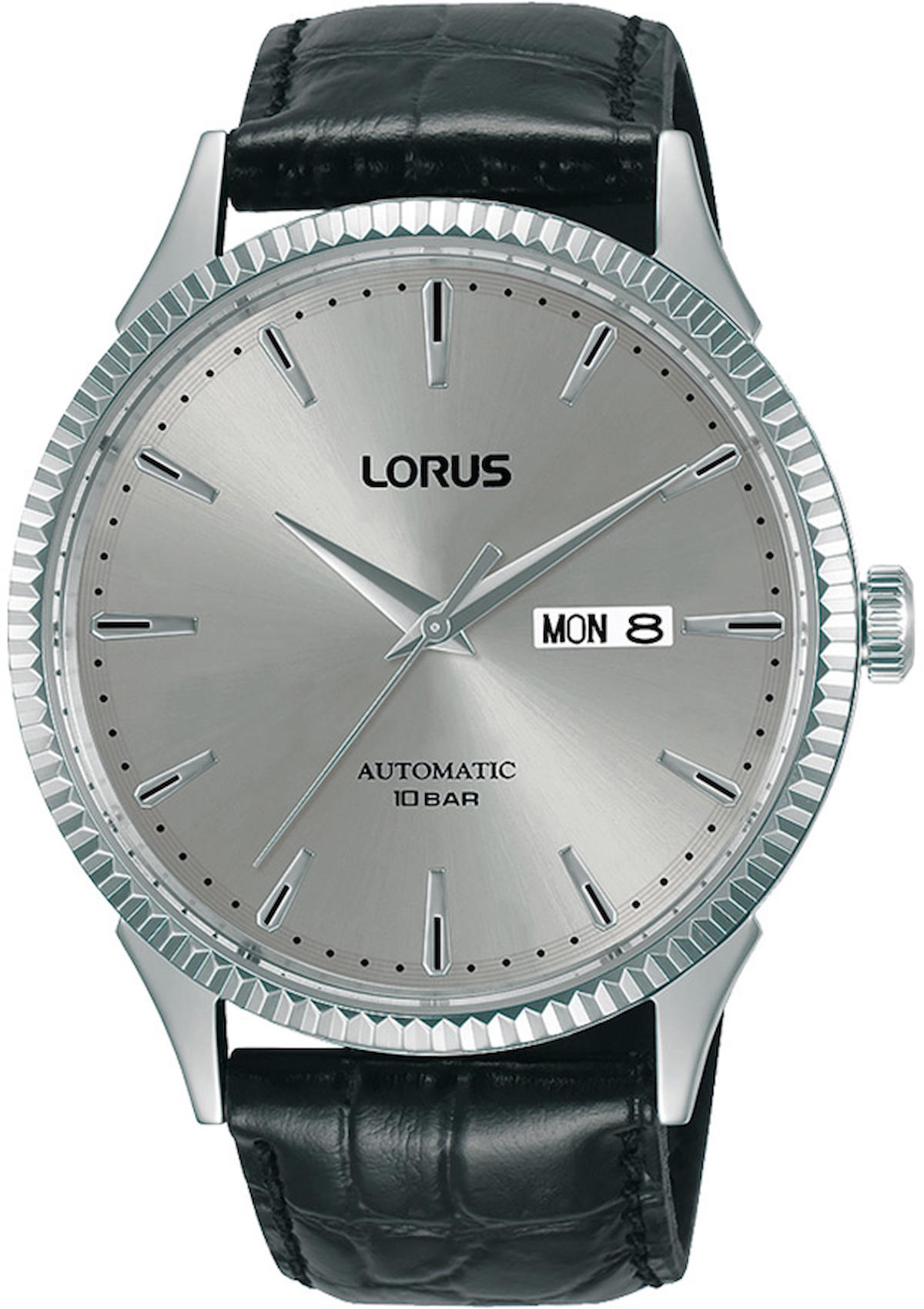 Lorus RL477AX9 Takvimli 43 mm Gri Deri Kordon Analog Erkek Kol Saati