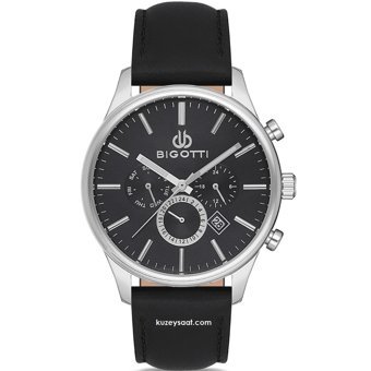 Bigotti BG.1.10155.2 Takvimli 43 mm Siyah Çelik Kordon Analog Erkek Kol Saati